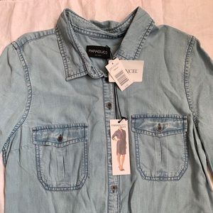 Long chemise dress denim